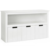 Kid Toy Storage Cabinet 3 Drawer Chest with Wheels Large Storage Cube Shelf (Fully Assembled)