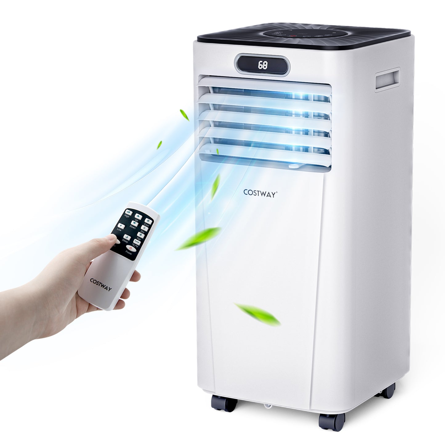 *SPECIAL SAVINGS* - 10000 BTU 4-in-1 Portable Air Conditioner with Dehumidifier and Fan Mode, Remote-White