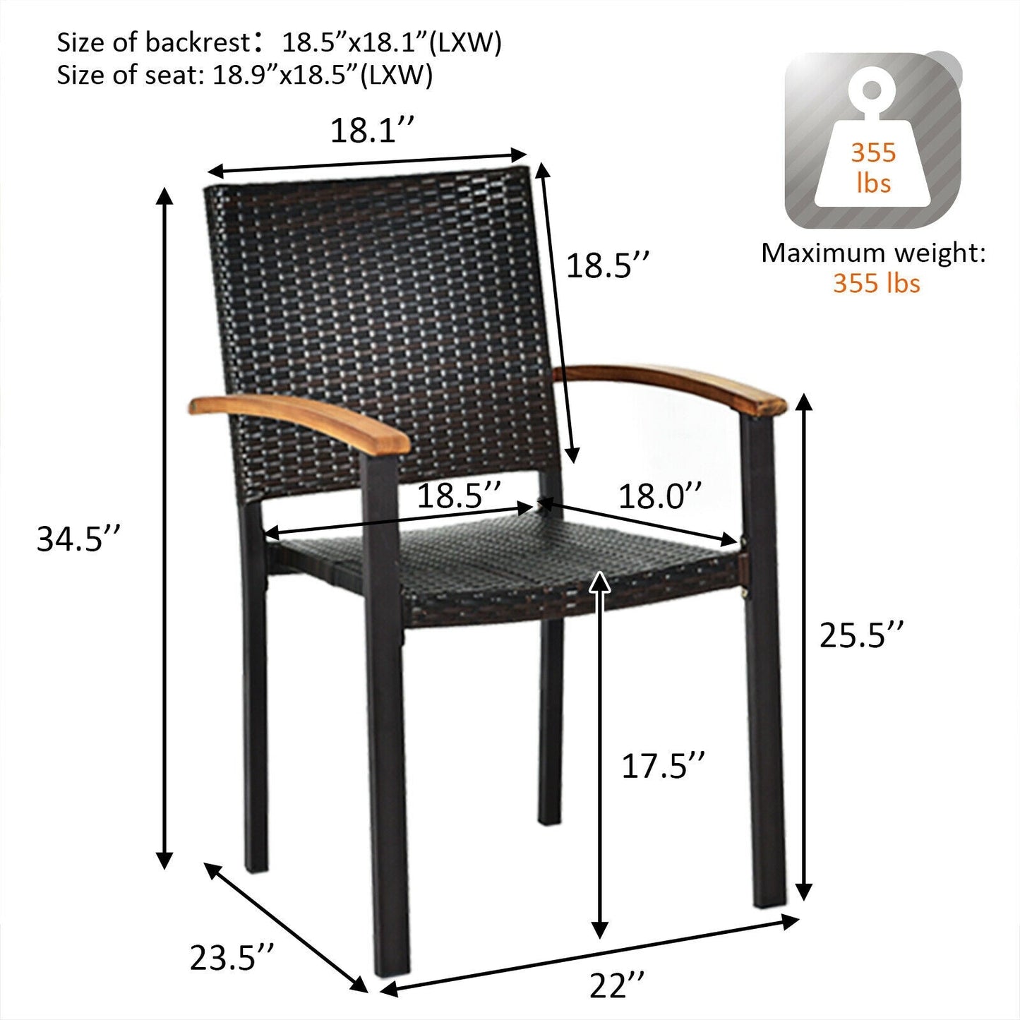 Outdoor  Rattan Chair  - Scratch and Dent Special, Fully Assembled