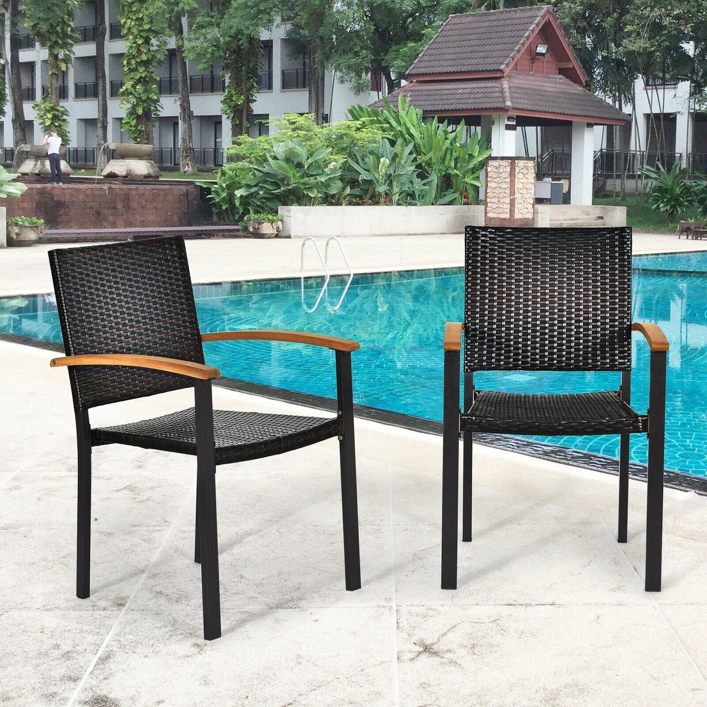 Outdoor  Rattan Chair  - Scratch and Dent Special, Fully Assembled