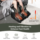 *SPECIAL* Foot and Calf Massager with Heat Vibration Deep Kneading and Shiatsu- Red/Black