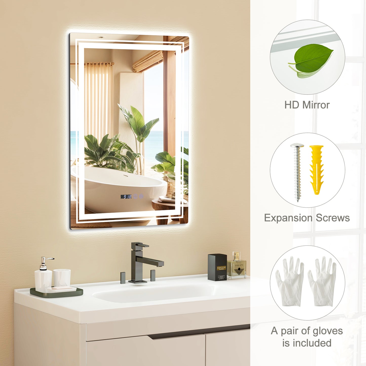 ** SPECIAL ** Defogging LED Bathroom Mirror with Memory Function and Anti-Fog-S