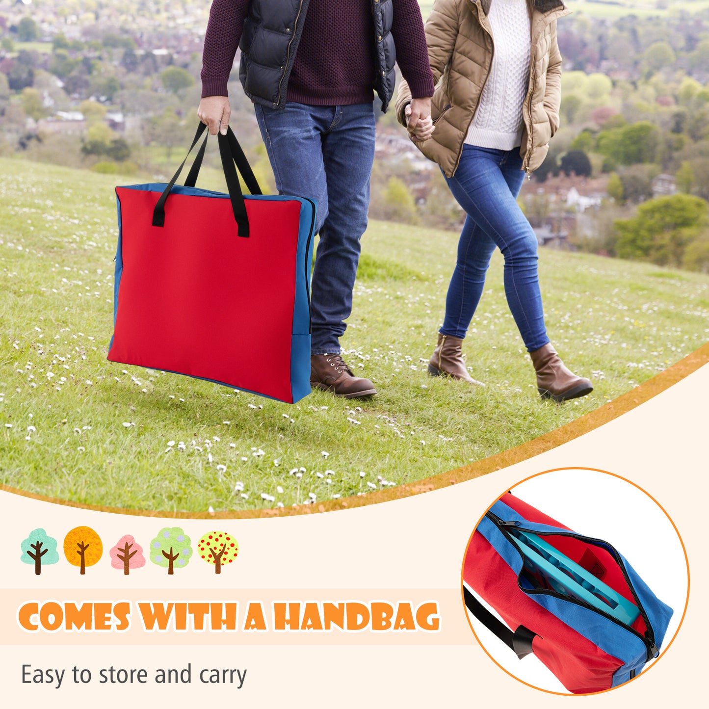 24.5``  4-to-Score Connect Game Set with Carrying Bag and 42 Coins-Orange
