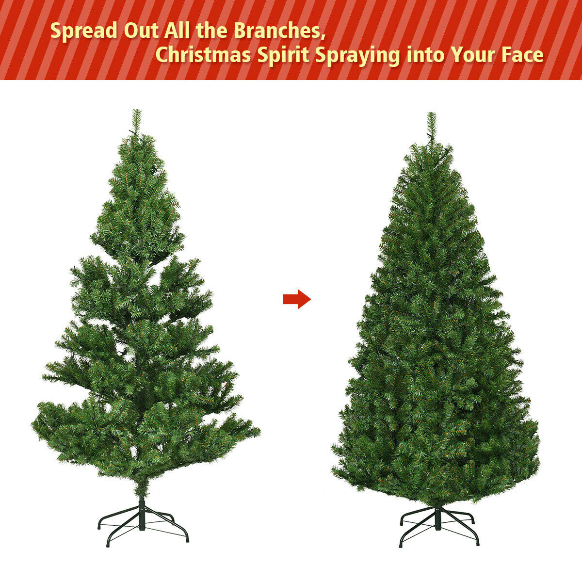 SPECIAL, NOT ALL LIGHTS WORKING Artificial Prelit Premium Hinged Christmas Tree-5 ft, muti or warm white, assembled, final sale