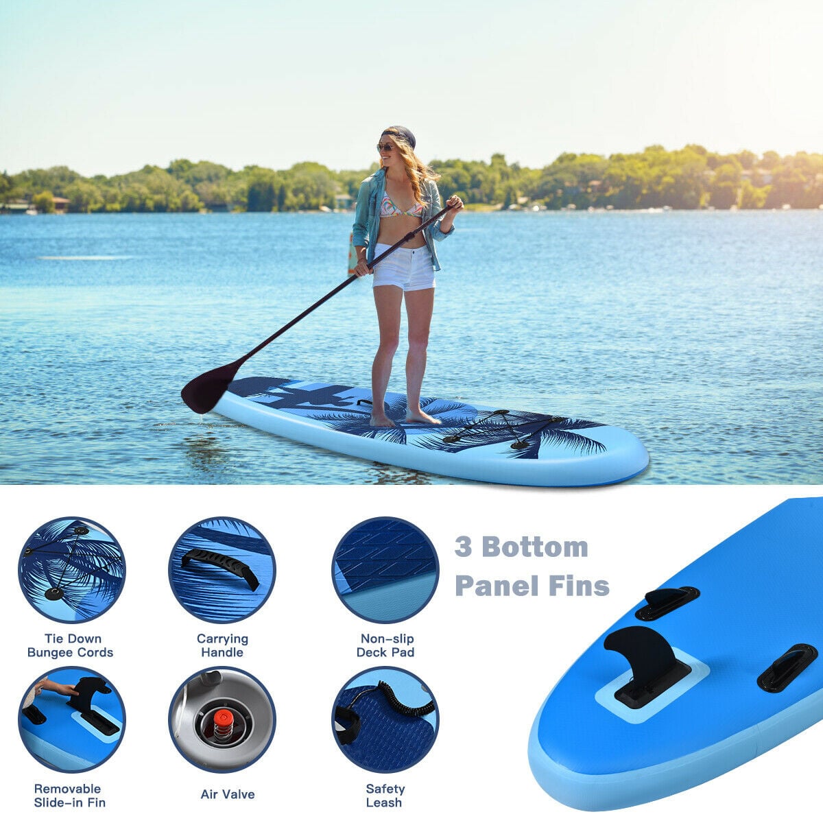 Adult Youth  Inflatable Stand Up Paddle Board-M test