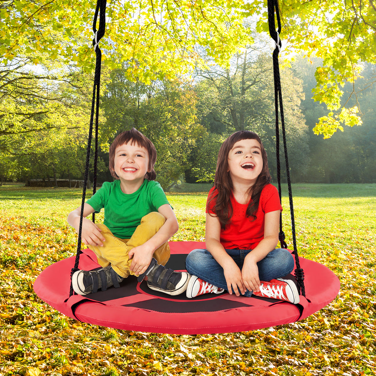 2-in-1 40 Inch Kids Hanging Chair Detachable Swing Tent Set-Orange test