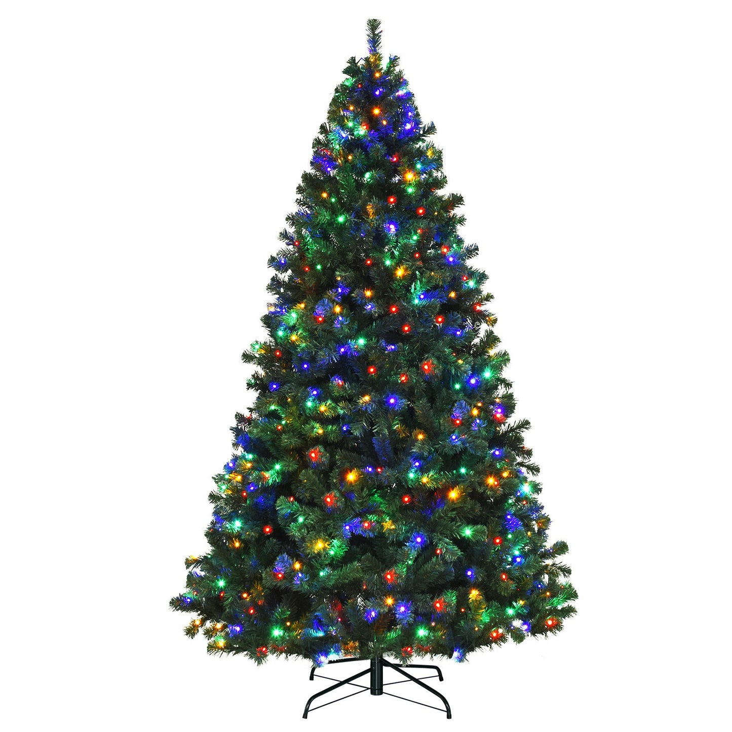 7.5 Feet Pre-Lit Artificial Spruce Christmas Tree with 550 Multicolor Lights , assembled, Final Sale