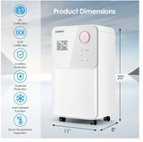 32 Pints 2000 Sq. Ft Dehumidifier for Home and Basements with 3-Color Digital Display