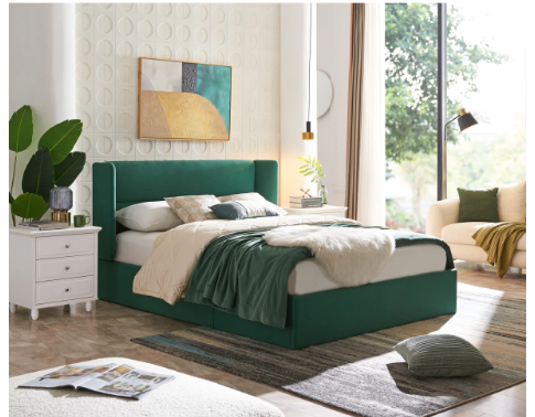 SPECIAL - Full Size Hydraulic Lift Up Storage Upholstered Platform Bed