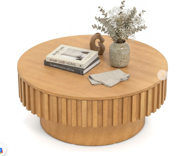 Round Coffee Table with Hidden Compartment