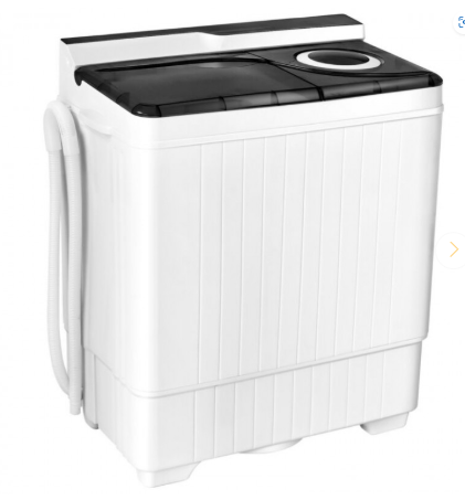 26lbs Portable Semi-automatic Washing Machine W/Built-in Drain Pump - Grey