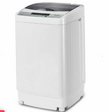 Full-Automatic Portable Compact Washing Machine 1.34 Cu.ft, 12 LBS, Spin Washer Drain Gray