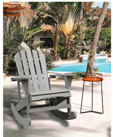 Wood Rocking Adirondack Chair (Customer Return - Some Scratchs/Marks)