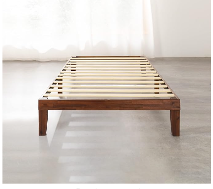 *SPECIAL*-12" Classic Solid Wood Platform Bed Frame w/Wooden Slats, Twin, Antique Espresso