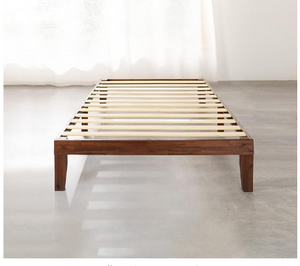 *SPECIAL*-12" Classic Solid Wood Platform Bed Frame w/Wooden Slats, Twin, Antique Espresso