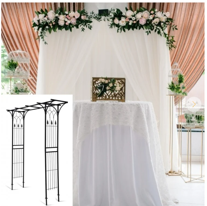 81 x 81 x 20 Inch Metal Garden Arch for Various Climbing Plant - Unassembled