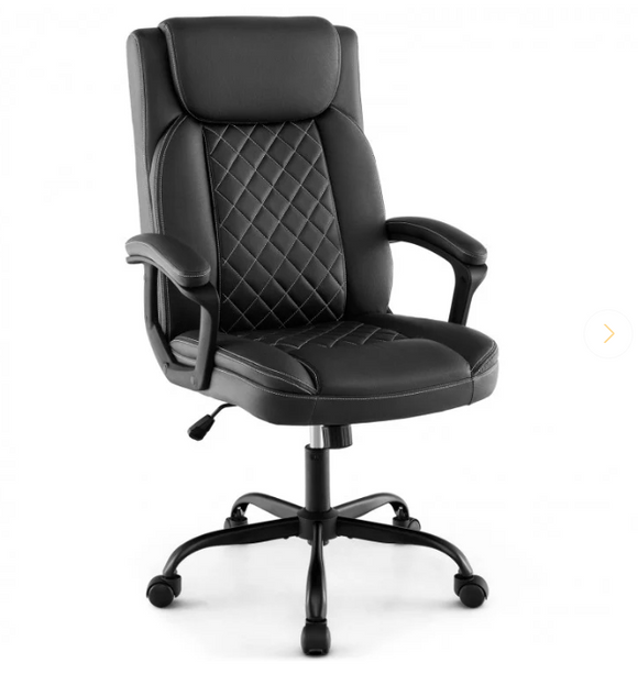 High Back Ergonomic Executive Chair with Thick Headrest Cushion-Black