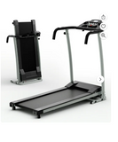 Folding Treadmill with LCD Display-Grey, Max Weight 220lbs, (Scratch and Dent)