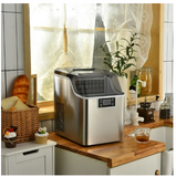 Electric Countertop Ice Maker with Ice Scoop and Basket, Water tank not included