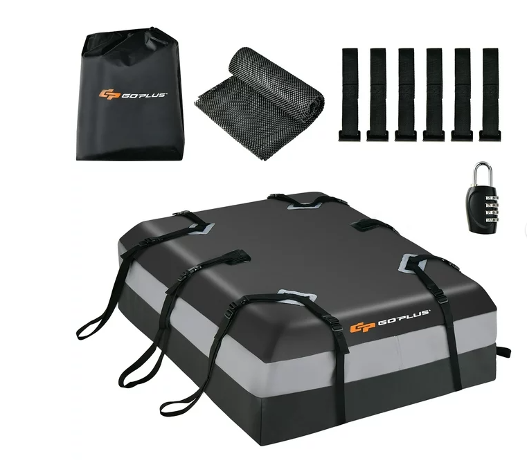 15 Cubic Feet Car Rooftop Cargo Bag - Waterproof Luggage Bag with Lock