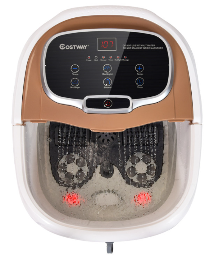 Portable All-In-One Heated Foot Spa Bath Motorized Massager