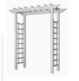 Westhaven 57"L x 24"W x 88"H Vinyl Arbor, White