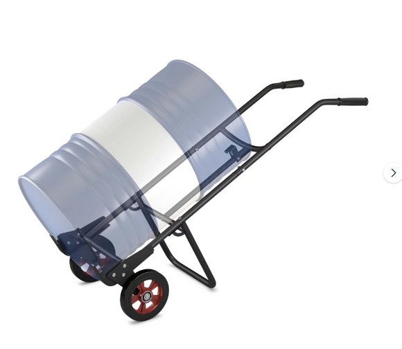 Drum Hand Truck Steel Dolly Drum Cart 1200lbs Capacity with 2 Rubber Wheels - Scratch and Dent