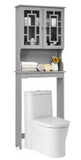 Over-the-Toilet Storage Cabinet Organizer with Doors and Shelves