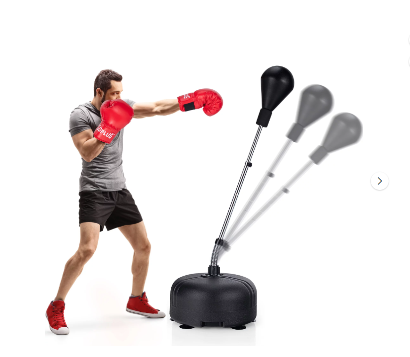 Freestanding Punching Bag w/Stand Boxing Gloves for Adult Kids Adjustable