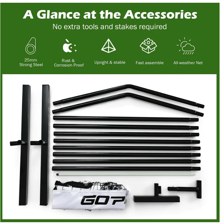 22 Feet Portable Pickleball Net Set System with Carry Bag for Indoor Outdoor Game