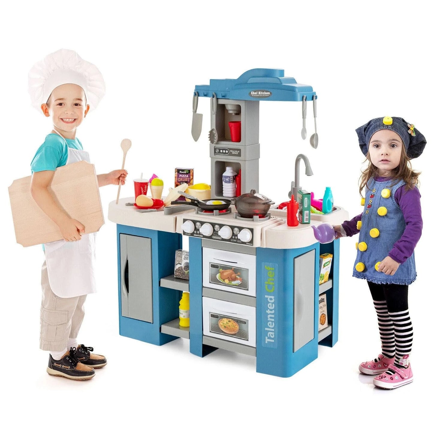 Play Kitchen Set for Kids with Food and Realistic Lights and Sounds *UNASSEMBLED*