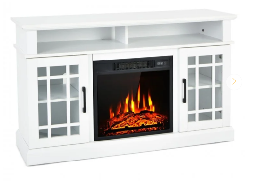 48 Inch Fireplace TV Stand and Fireplace Insert, Fully Assembled (Scratch and Dent)