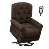 Power Lift Recliner Chair Sofa for Elderly w/ Side Pocket & Remote Control Brown