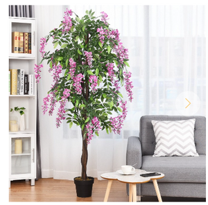 6-Feet Artificial Wisteria Silk Indoor-Outdoor Tree