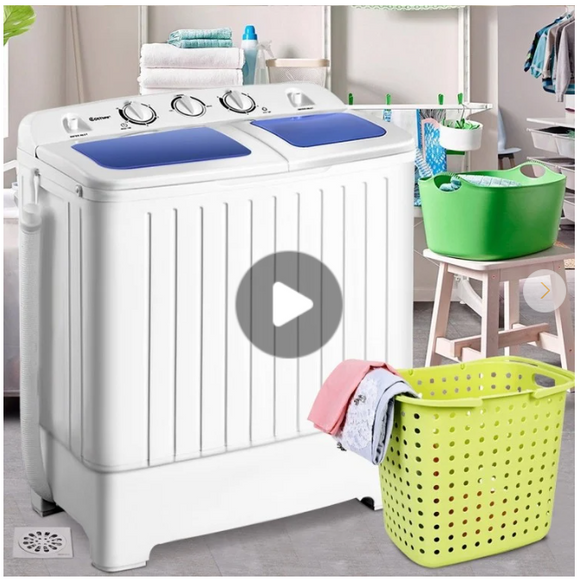* SPECIAL* - 20 lbs Compact Twin Tub Washing Machine for Home Use (Copy)