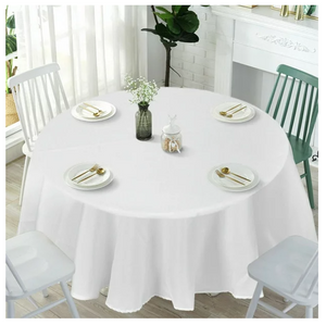 5 pcs 120" Round Tablecloth Polyester For  Wedding Party - Customer Return