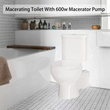 SUPERFLO Macerating Toilet with Upflush Toilet System, 600W Motor, and Waste Pump