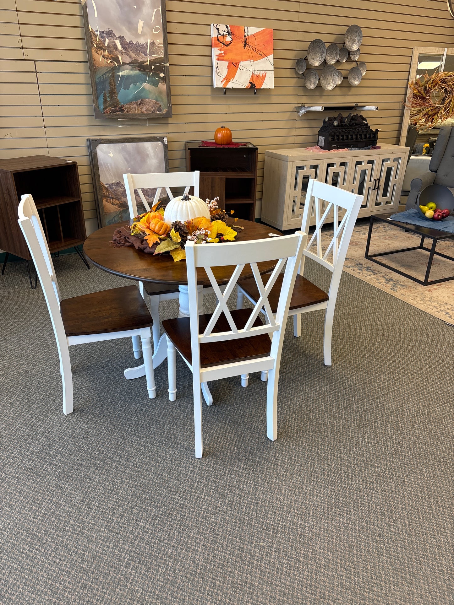 5 Piece farmhouse dining set  Fully Assembled,