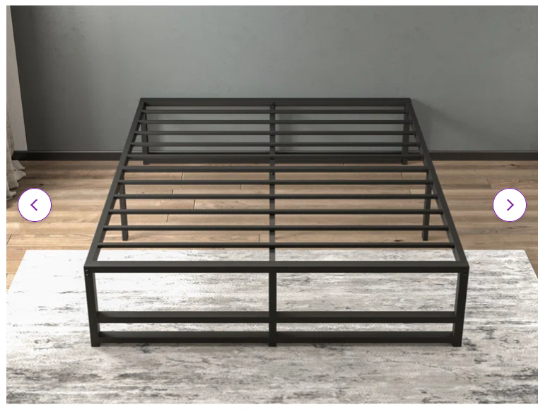 Kiliam 14'', Queen Size Platform Bed Frame - Unassembled