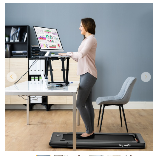 SPECIAL 2.25 HP 2-in-1 Folding Walking Pad Treadmill with App Control (MAX 265lbs) (Shipping Damage)