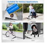 Door Threshold Ramp with Non-Slip Surface, Adjustable Aluminum Door Entry Ramps for Wheelchairs, Scooters, Power Chairs, 700LBS Load Capacity (3" Rise)