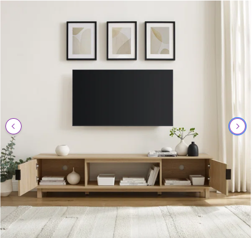 Farmann Reeded 2-Door TV Stand - Fully Assembled