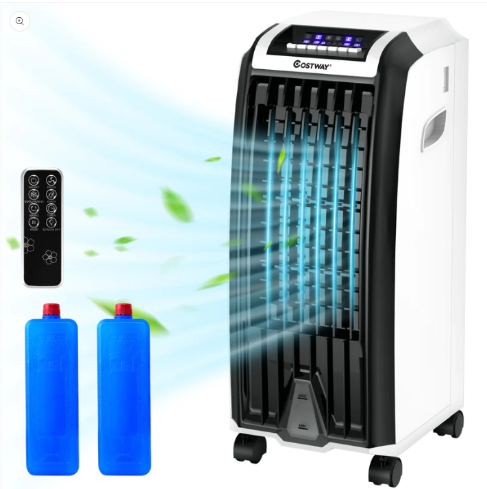 Evaporative Portable Cooler Fan Anion Humidify W/ Remote Control - *FINAL SALE * NOT AC *