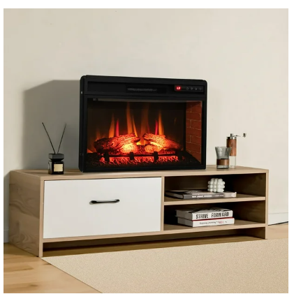 Scratch & Dent, No Box, 26 Inch Electric Fireplace Insert 4777 BTU Recessed Freestanding Fireplace w/ Remote