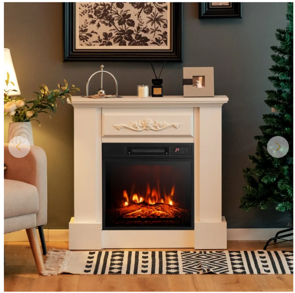 1400W TV Stand Electric Fireplace Mantel with Remote Control