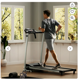 Folding Treadmill with LCD Display-Grey, Max Weight 220lbs, (Scratch and Dent)