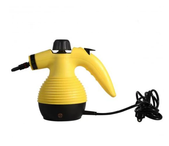 1050W Multi-Purpose Handheld Pressurized Steam Cleaner-Yellow