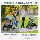 SPECIAL, 2 in 1 Baby Stroller, High Landscape Infant Stroller and Reversible Bassinet Pram, Foldable Pushchair with Adjustable Canopy