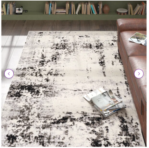 Ceslie Grey/Charcoal Area Rug,  7' 10" x 10'