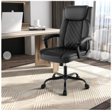 High Back Ergonomic Executive Chair with Thick Headrest Cushion-Black